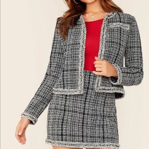 Tweed jacket and skirt set